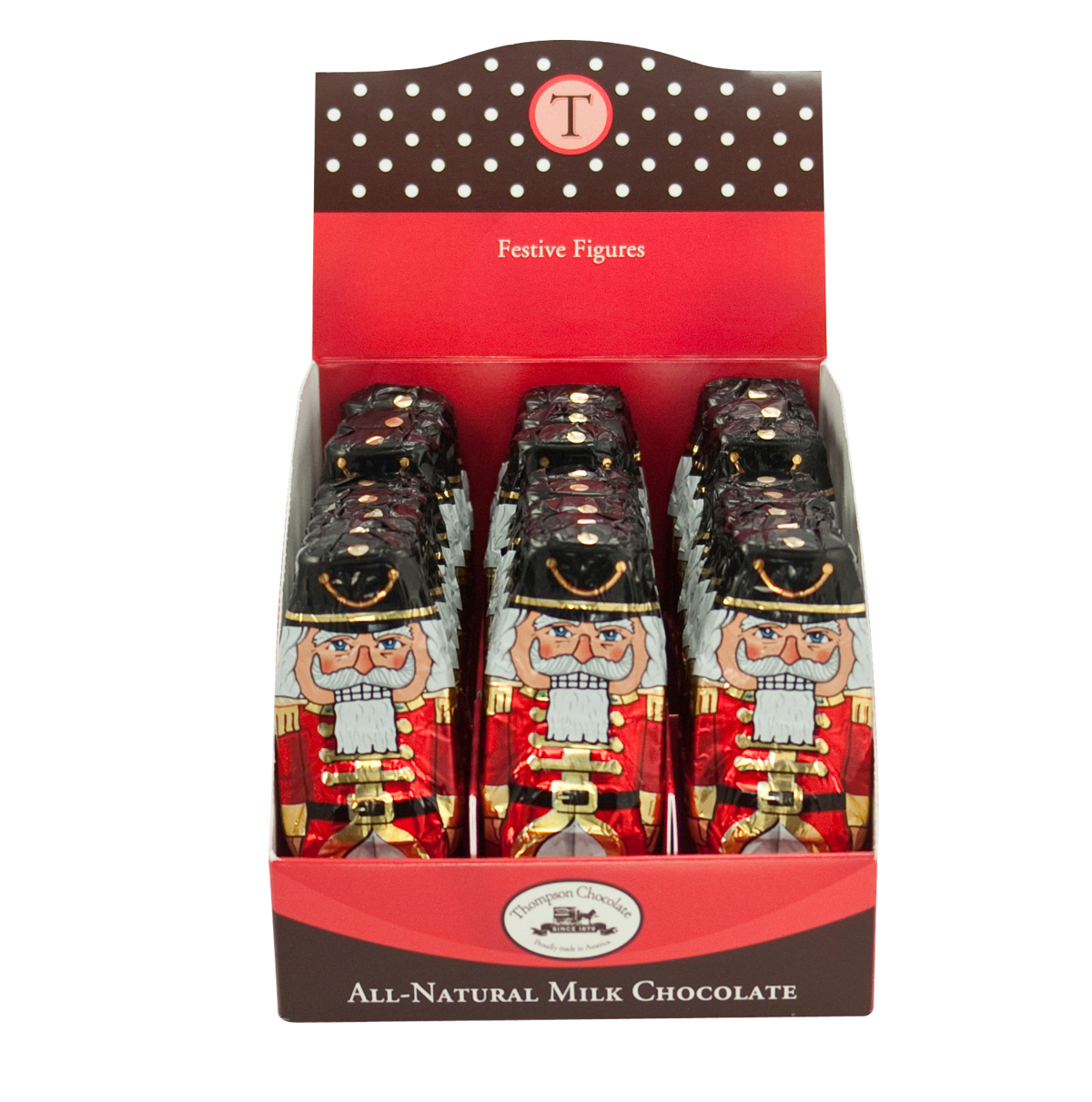 anDea Chocolate Foiled Nutcracker 1oz Milk Chocolate 24ct anDea