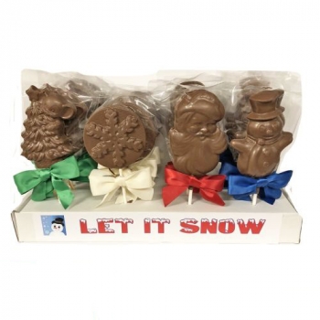 Let it Snow Suckers Milk Chocolate - 24ct