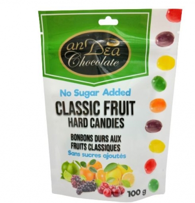 No Sugar Added Assorted Flavours Buttons - 100g Gift Bag - 12/Case