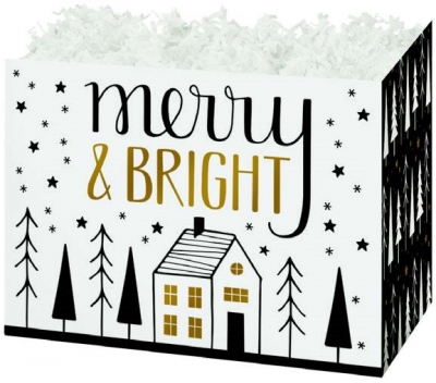 Merry &amp; Bright Gift Basket Box - 6ct - Small