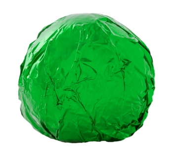 Dark Chocolate Truffle Green Foiled - 6 lbs