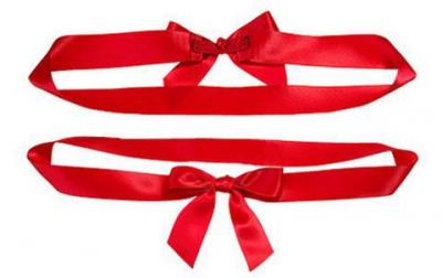 Red Ribbon Stretch Loop W/Bow