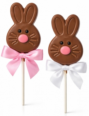 Hip Hop Bunny Chocolate Pops - 24/Tray