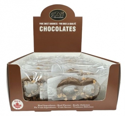 Gourmet Milk Chocolate Toffee Pretzels 3 Ring - 30/Display