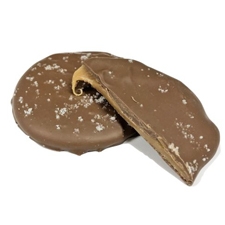 Giant Milk Chocolate Sea Salt Caramel Patty Cello Wrapped - 24 ct