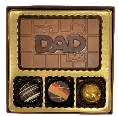 Best DAD Ever Chocolate 4pc Gift Box  - 12 / Case