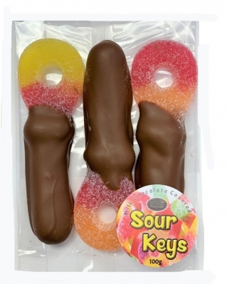 Chocolate Dipped Sour Keys  - 16ct