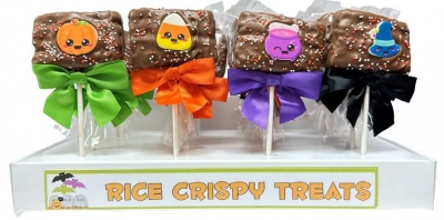 Trick or Treat Milk Chocolate Rice Crispy Pops - 16ct
