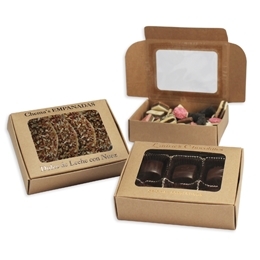 1/4 lb Die-cut Window Box - Kraft