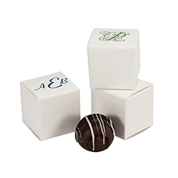 Favour Boxes - Truffle Box 1 Pc Folding - White