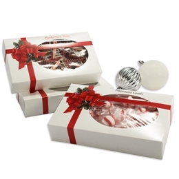 1/2 lb Cookie Box - Ribbon n&#039; Holly - 250ct