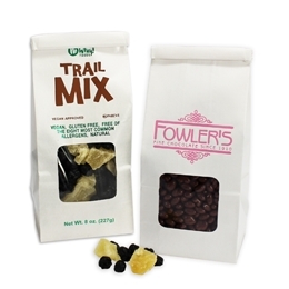 Tin-Tie Paper bag with window - 1/2 lb - white