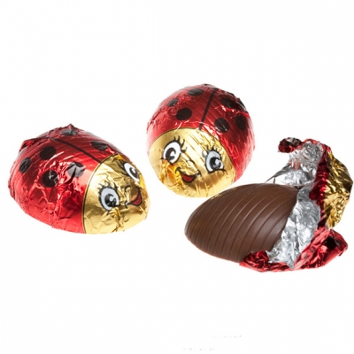 Milk Chocolate Ladybugs Wrapped - 40 Pcs