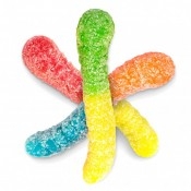 Neon Sour Mini Worm Gummies - 4.5lb Bag