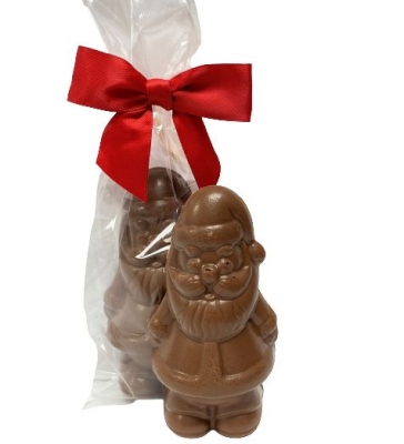 Pure Milk Chocolate Flat Santa 75g- 12ct