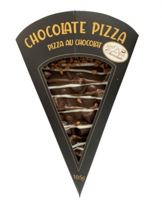 Dark Chocolate Taffy Pizza Slices - 12/Case