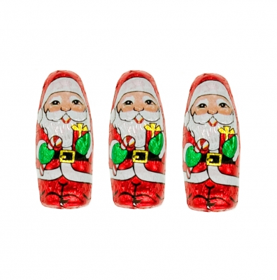 Foiled Milk Chocolate Mini Santa - 5lb