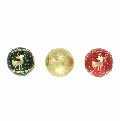 Foiled Milk Chocolate Ornament Balls - 5lb