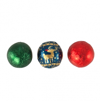 Foiled Dark Chocolate Ornament Balls - 5lb