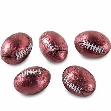 Footballs Milk Chocolate Foil Wrapped